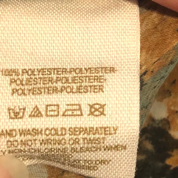 Free People dark floral Hi-Low semi sheer Top - Picture 8 of 9